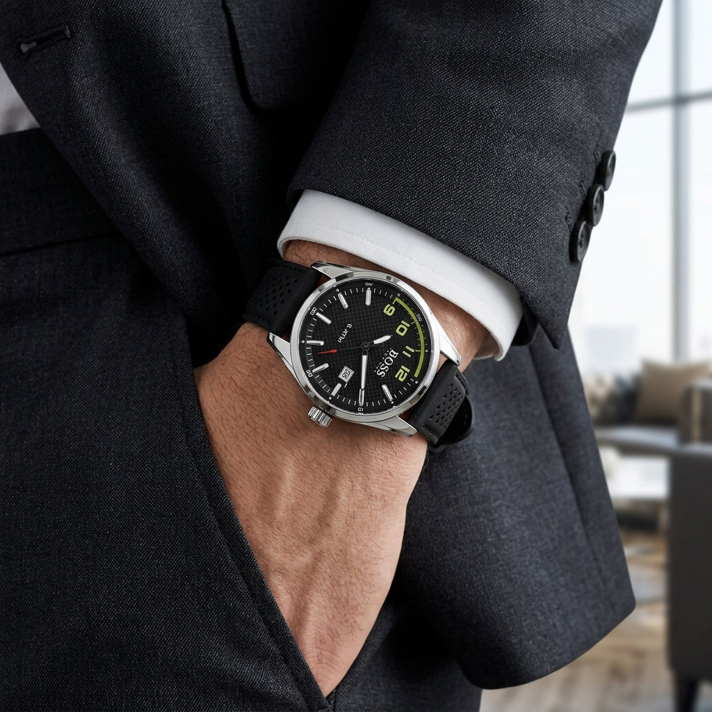 Boss Sport Black & Lime Watch
