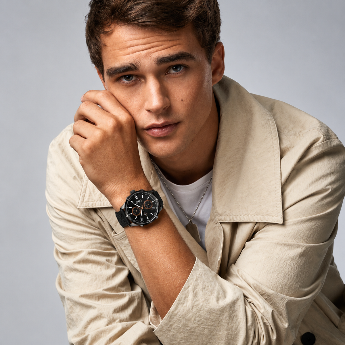 Boss  Black & Rose Gold Watch